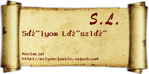 Sólyom László névjegykártya